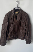 Load image into Gallery viewer, Michael Kors Womens Brown Long Sleeve Full-Zip Cropped Jacket Size Large
