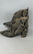 Load image into Gallery viewer, Marc Fisher Womens Retta Beige Black Animal Print Leather Ankle Booties Size 8M
