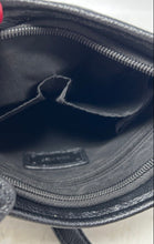 Load image into Gallery viewer, Nine West Womens Gray Black Geometric Faux Leather Trim Zip Top Crossbody Bag
