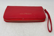 Load image into Gallery viewer, Adrienne Vittadini Studio Womens Red Faux Leather Zip-Around Wristlet Wallet

