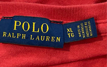 Load image into Gallery viewer, Polo Ralph Lauren Womens Red Short Sleeve V-Neck Pullover T-Shirt Size XL
