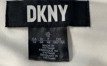 Load image into Gallery viewer, DKNY Womens White Short Sleeve Back Zipper Cocktail Fit &amp; Flare Dress Size 16
