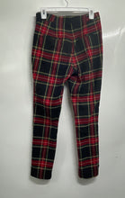 Load image into Gallery viewer, Zara Womens Multicolor Plaid Pockets Skinny Leg Side Zip Ankle Pants Size S
