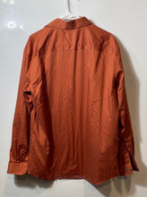 Load image into Gallery viewer, Kenneth Cole New York Mens Rust Slim Fit Long Sleeve Dress Shirt Size 16.5 34/35
