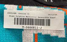 Load image into Gallery viewer, Foco Unisex Multicolor Miami Dolphins Neck Warmer Reversible Rectangle Scarf
