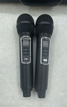Load image into Gallery viewer, Alpowl Black Portable PA Speaker System Karaoke Machine With 2 Microphones
