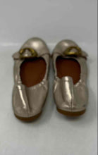 Load image into Gallery viewer, Coach Womens Stanton Gold-Tone Leather Round Toe Slip-On Ballet Flats Size 6.5
