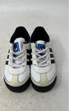 Load image into Gallery viewer, Adidas Kids Samoa FW3671 White Black Leather Slip-On Sneaker Shoes Size 7K
