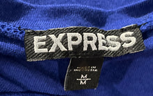 Load image into Gallery viewer, Express Womens Blue 3/4 Sleeve Scoop Neck Pullover Bodycon Dress Size M

