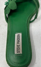 Load image into Gallery viewer, Steve Madden Womens Green Open Toe Slip-On Flat Slide Sandals Size 9M
