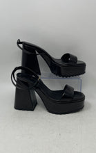 Load image into Gallery viewer, Zara Womens Black Leather Open Toe Block Heel Ankle Strap Sandals Size 38
