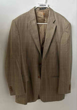 Load image into Gallery viewer, Giorgio Cavalli Mens Brown Plaid Long Sleeve Pockets Two-Button Blazer Size 42R
