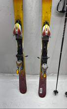 Load image into Gallery viewer, K2 T-Nine Unisex Adults Red And Yellow Winter Sports Downhill Skis With Poles
