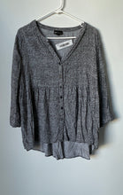 Load image into Gallery viewer, JNY Jones New York Womens Gray 3/4 Sleeve Button Front Blouse Top Size 1X

