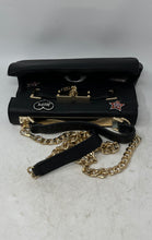 Load image into Gallery viewer, Aldo Womens Black Gold Faux Leather External Zip Single Top Handle Crossbody Bag
