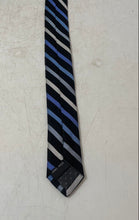 Load image into Gallery viewer, Bruno Piattelli Mens Multicolor Striped Silk Keeper Loop Adjustable Pointed Tie
