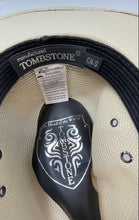Load image into Gallery viewer, Tombstone Mens Beige Explorer Straw At The Head Of The World! Cowboy Hat Size S
