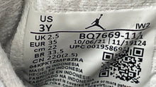 Load image into Gallery viewer, Nike Kids Jordan 4 Retro BQ7669-111 White Gray Lace-Up Sneaker Shoes Size 3Y
