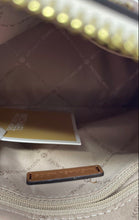 Load image into Gallery viewer, Michael Kors Womens Cindy White Brown Monogram Print Zip Top Crossbody Bag w/Tag

