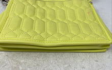 Load image into Gallery viewer, Steve Madden Womens Bniko Lime Green Quilted Faux Leather Zip Top Crossbody Bag
