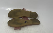 Load image into Gallery viewer, Saks Fifth Avenue Womens Pink Velvet Open Toe Slip-On Slide Sandals Size 6
