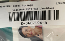 Load image into Gallery viewer, Logitech C170 Black Portable VGA 5MP Built-In-Mic USB Computer Webcam Camera
