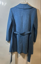 Load image into Gallery viewer, Elie Tahari Womens Blue Long Sleeve Belted One-Button Trench Coat Size S/P
