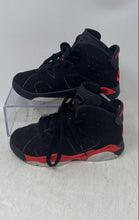 Load image into Gallery viewer, Nike Kids Air Jordan 6 Retro Black Red Round Toe Lace-Up Sneaker Shoes Size 11C
