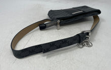 Load image into Gallery viewer, Michael Kors Womens Black Gray Signature Print Zipper Belt Bag &amp; Fanny Pack
