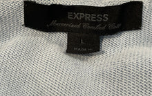 Load image into Gallery viewer, Express Mens Light Blue Cotton Knit Long Sleeve V-Neck Pullover Sweater Size L
