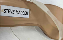 Load image into Gallery viewer, Steve Madden Womens Feeva Clear Beige Block Heel Slip-On Thong Sandals Size 6.5M
