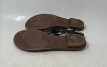 Load image into Gallery viewer, Michael Kors Womens Sondra Black Brown Open Toe Flat Thong Sandals Size 6.5
