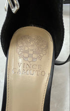 Load image into Gallery viewer, Vince Camuto Womens Margry Black Leather Block Heel Ankle Strap Sandals Sz 6.5M
