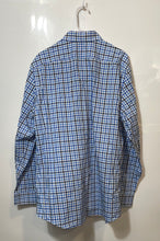 Load image into Gallery viewer, Banana Republic Mens Blue Check Grant Fit Non Iron Cotton Button-Up Shirt Sz XL
