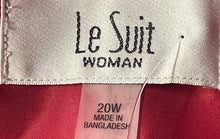 Load image into Gallery viewer, Le Suit Womens Red Black Long Sleeve Notch Lapel Two-Button Blazer Size 20W
