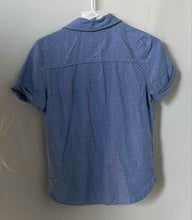 Load image into Gallery viewer, Tommy Hilfiger Womens Blue Polka Dot Cotton Short Sleeve Button-Up Shirt Size XS
