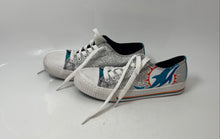 Load image into Gallery viewer, Foco Womens Multicolor Miami Dolphins Lace-Up Glitter Sneakers Shoes Size 6
