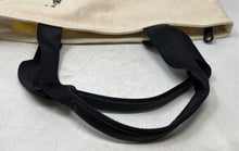Load image into Gallery viewer, Karl Lagerfeld Womens Beige Black And Yellow Striped Top Handle Tote Bag
