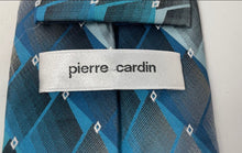 Load image into Gallery viewer, Pierre Cardin Mens Brown Blue Geometric Print Adjustable Formal Pointed Tie
