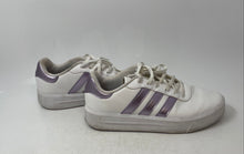 Load image into Gallery viewer, Adidas Womens Court Platform GV8999 White And Purple Sneakers Shoes Size 9.5
