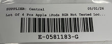 Load image into Gallery viewer, Lot Of 4 Pcs Apple iPods 8GB Music Players Not Tested Locked For Parts
