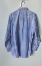 Load image into Gallery viewer, Brooks Brothers Mens Blue Plaid All Cotton Slim Fit Dress Shirt Size 17-33
