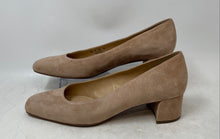 Load image into Gallery viewer, Franco Sarto Womens Guliana Beige Leather Slip-On Square Toe Pump Heels Size 9M
