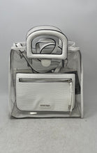 Load image into Gallery viewer, Nine West Womens White Plastic Clear Top Handle Handbag With Tag &amp; Strap

