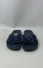 Load image into Gallery viewer, Michael Kors Womens Navy Blue Gilmore Jeweled Slip-On Slide Sandals Size 8M
