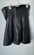 Load image into Gallery viewer, Forever 21 Womens Black Faux Leather Sleeveless Back Zip Mini Dress Size XL
