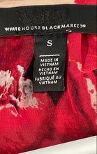 Load image into Gallery viewer, White House Black Market Womens Red Floral Long Sleeve Sheer Blouse Top Size S
