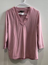Load image into Gallery viewer, Banana Republic Womens Rose Gold V-Neck 3/4 Sleeve Pullover Blouse Top Size XS
