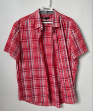 Load image into Gallery viewer, Michael Kors Mens Red Plaid Print Cotton Classic Fit Button-Up Shirt Size XL
