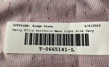 Load image into Gallery viewer, Perry Ellis Portfolio Mens Light Pink Polka Dot Very Slim Fit Dress Shirt Sz L
